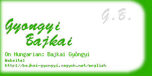gyongyi bajkai business card